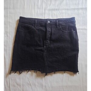 Old Navy Women Button Distressed Jean Skirt Size‎ 14
